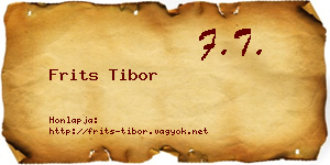 Frits Tibor névjegykártya
